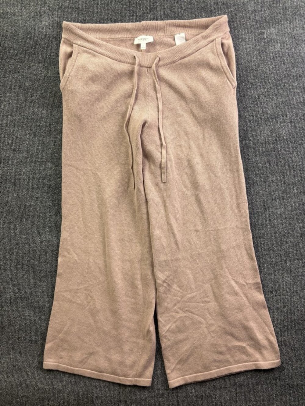 Haven Well Within Sweatpants Womens S Pink Cotton Cashmere Wide Leg Crop Knit